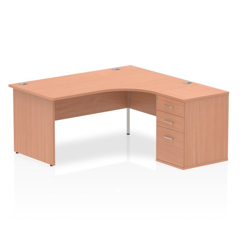 OE - Impulse Panel End Crescent Desk Workstation - Image 9