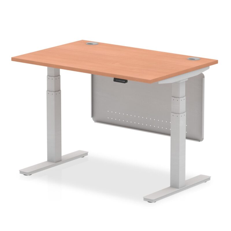 OE - Air Height Adjustable Desk with Cable Ports with Steel Modesty Panel - Image 2