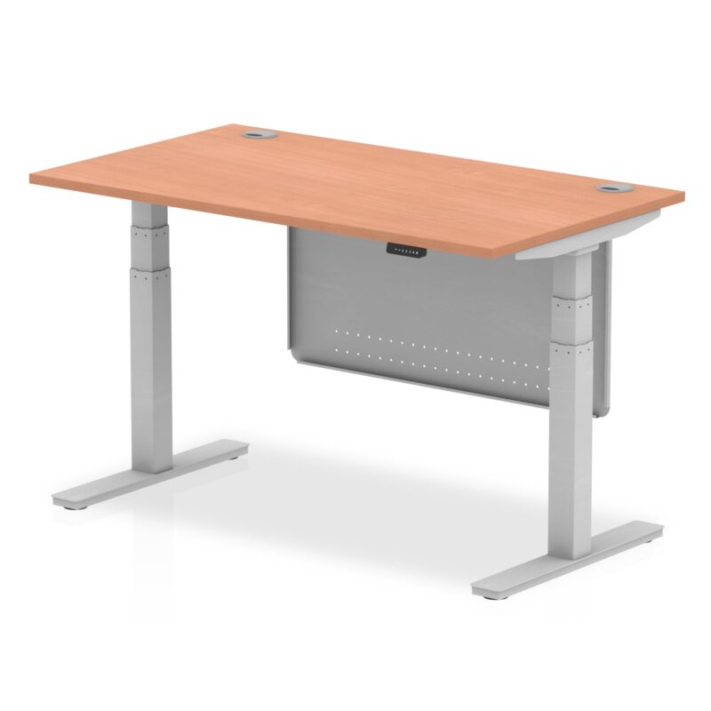 OE - Air Height Adjustable Desk with Cable Ports with Steel Modesty Panel - Image 3