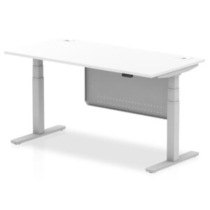 OE - Air Height Adjustable Desk with Cable Ports with Steel Modesty Panel - Image 12