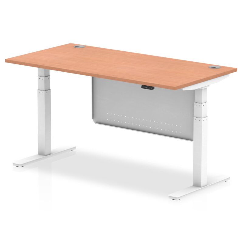 OE - Air Height Adjustable Desk with Cable Ports with Steel Modesty Panel - Image 24