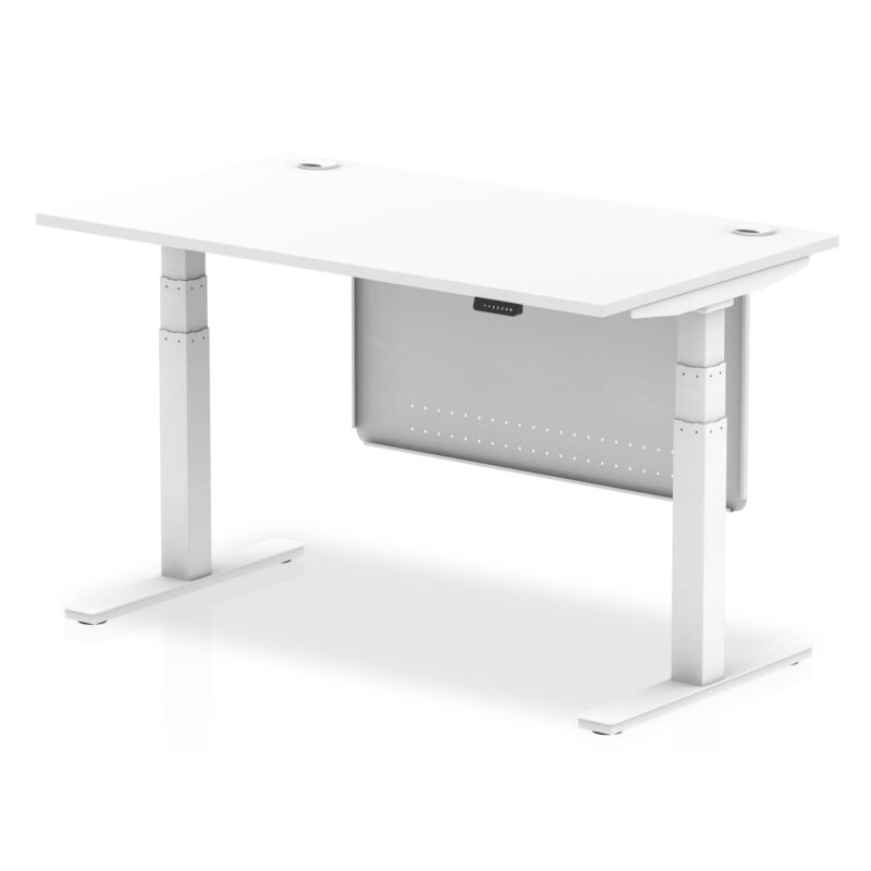 OE - Air Height Adjustable Desk with Cable Ports with Steel Modesty Panel - Image 31