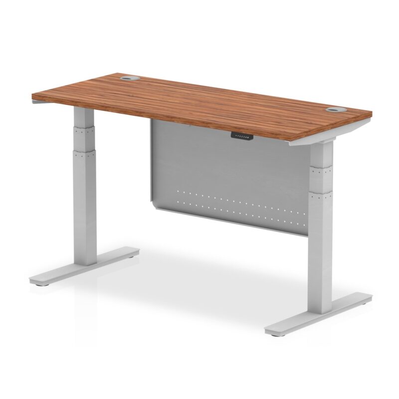 OE - Air Height Adjustable Slimline Desk with Cable Ports with Steel Modesty Panel - Image 7