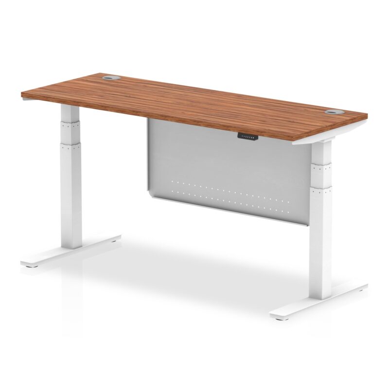 OE - Air Height Adjustable Slimline Desk with Cable Ports with Steel Modesty Panel - Image 28