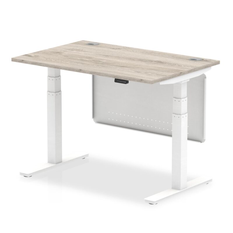 OE - Air Height Adjustable Desk with Cable Ports with Steel Modesty Panel - Image 42