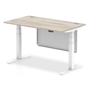 OE - Air Height Adjustable Desk with Cable Ports with Steel Modesty Panel - Image 44