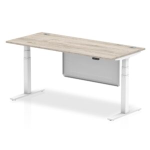 OE - Air Height Adjustable Desk with Cable Ports with Steel Modesty Panel - Image 48