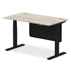 OE - Air Height Adjustable Desk with Cable Ports with Steel Modesty Panel - Image 69
