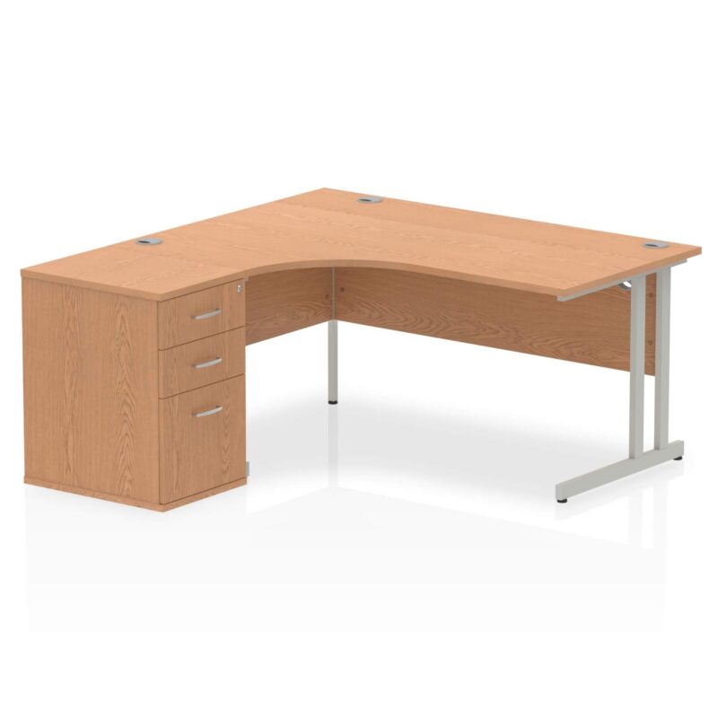 OE - Impulse 1600mm Cantilever Left Crescent Desk Workstation - Image 6