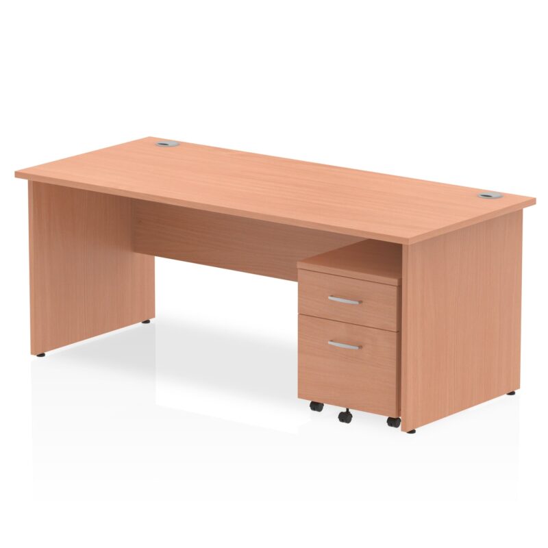OE - Impulse Panel End Straight Desk With Mobile Pedestal - Image 11