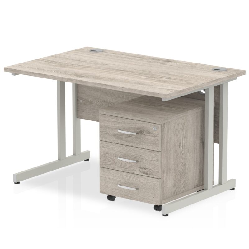 OE - Impulse 1200mm Cantilever Straight Desk With Mobile Pedestal - Image 2