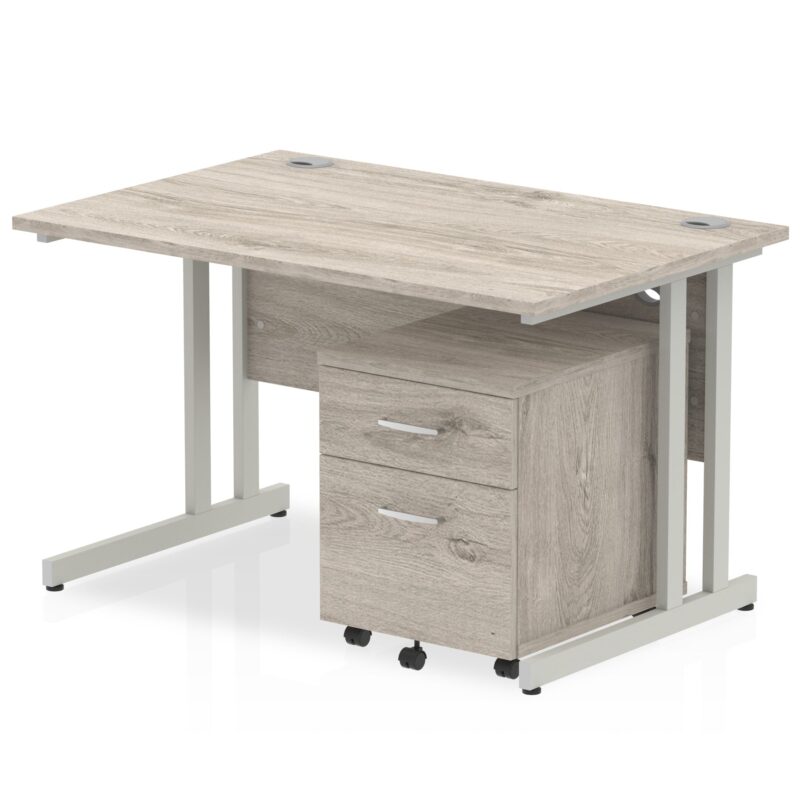 OE - Impulse 1200mm Cantilever Straight Desk With Mobile Pedestal - Image 3