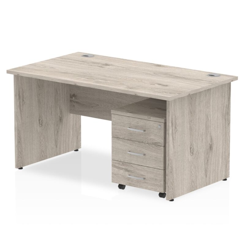 OE - Impulse Panel End Straight Desk With Mobile Pedestal - Image 4