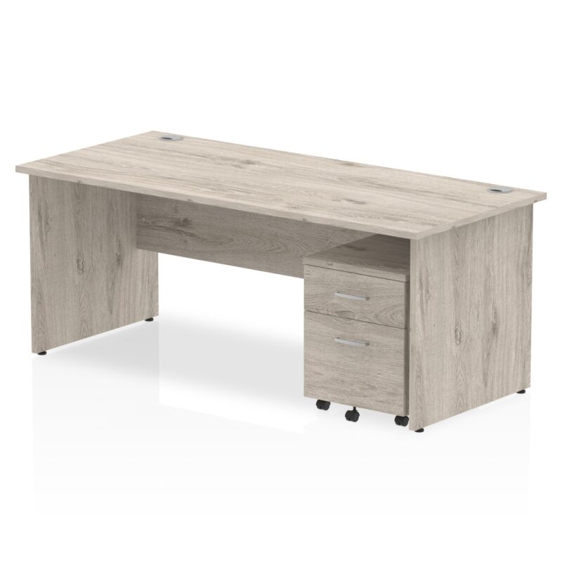 OE - Impulse Panel End Straight Desk With Mobile Pedestal - Image 9