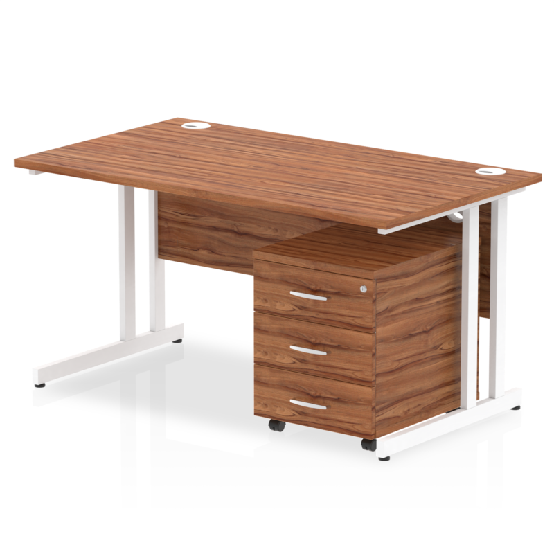 OE - Impulse 1400mm Cantilever Straight Desk With Mobile Pedestal - Image 9