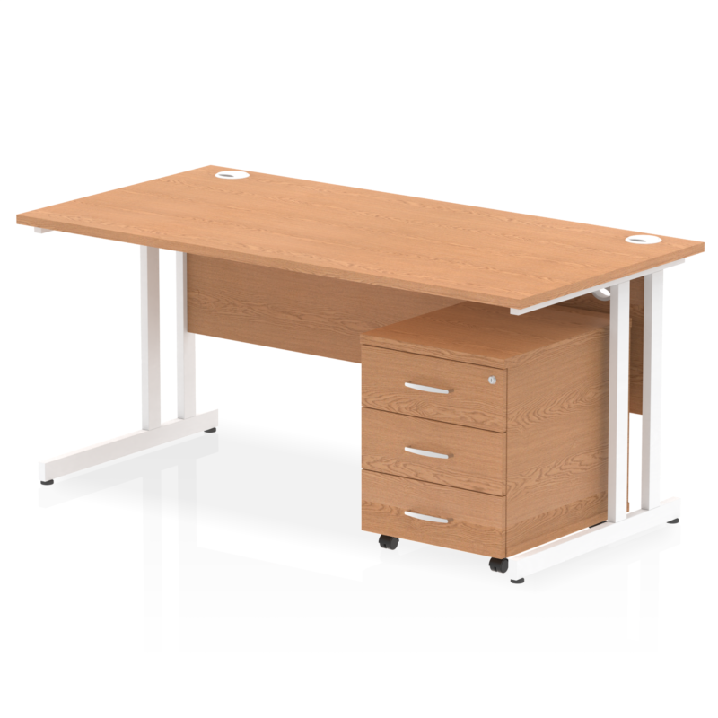 OE - Impulse 1600mm Cantilever Straight Desk With Mobile Pedestal - Image 8