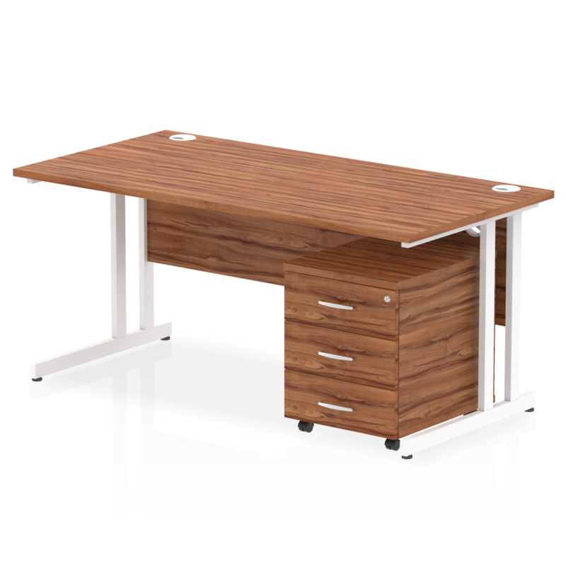 OE - Impulse 1600mm Cantilever Straight Desk With Mobile Pedestal - Image 9