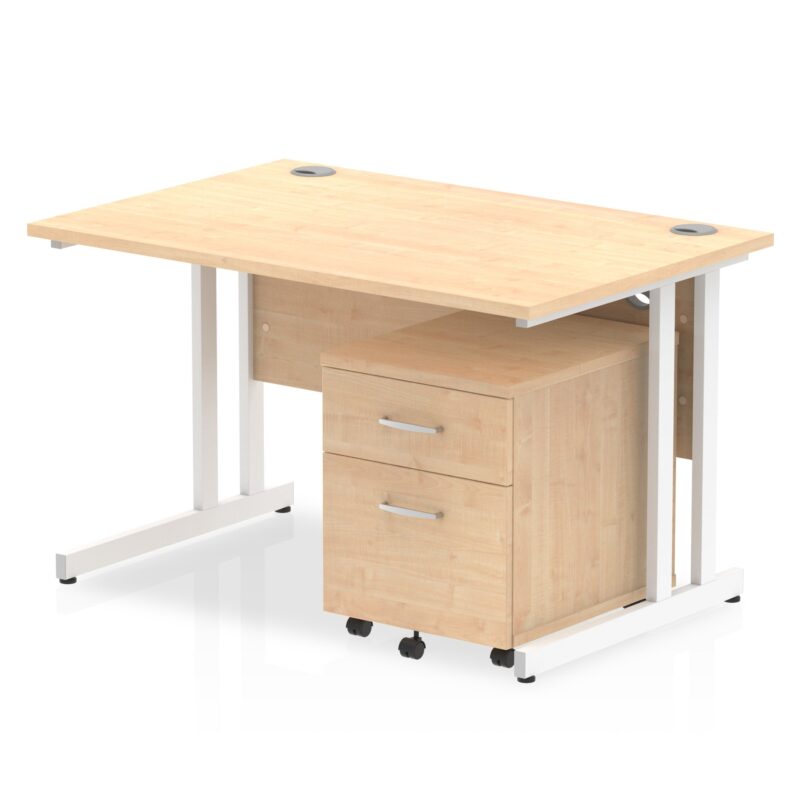OE - Impulse 1200mm Cantilever Straight Desk With Mobile Pedestal - Image 7