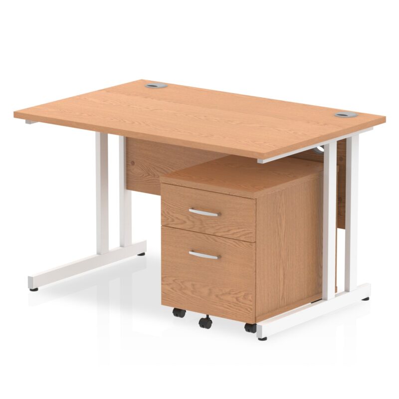 OE - Impulse 1200mm Cantilever Straight Desk With Mobile Pedestal - Image 8