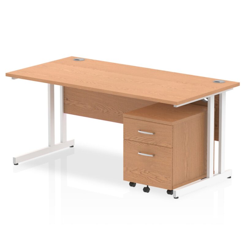 OE - Impulse 1600mm Cantilever Straight Desk With Mobile Pedestal - Image 12