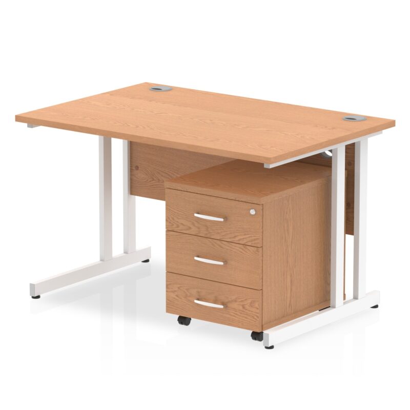 OE - Impulse 1200mm Cantilever Straight Desk With Mobile Pedestal - Image 12