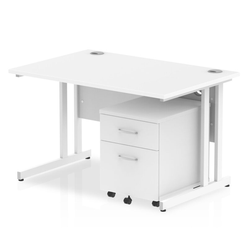 OE - Impulse 1200mm Cantilever Straight Desk With Mobile Pedestal - Image 14