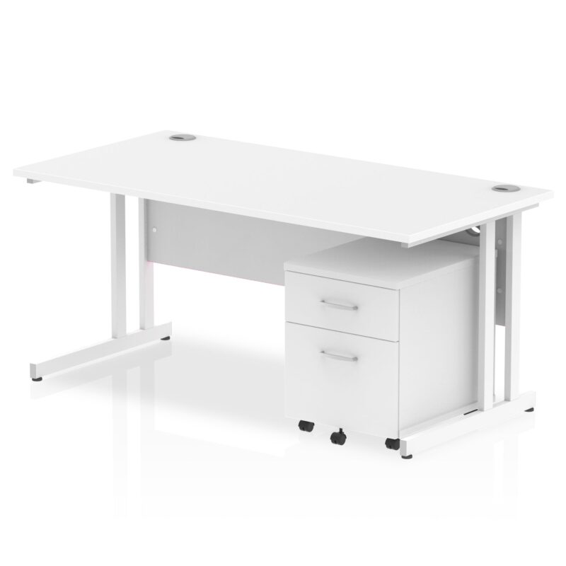 OE - Impulse 1600mm Cantilever Straight Desk With Mobile Pedestal - Image 14