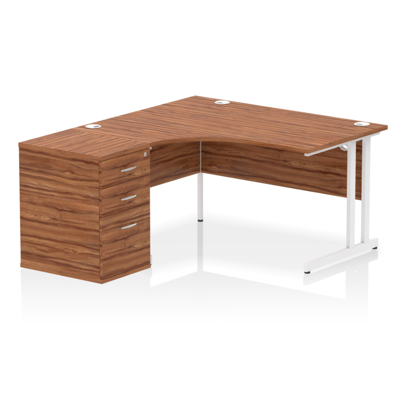 OE - Impulse 1400mm Cantilever Left Crescent Desk Workstation - Image 10