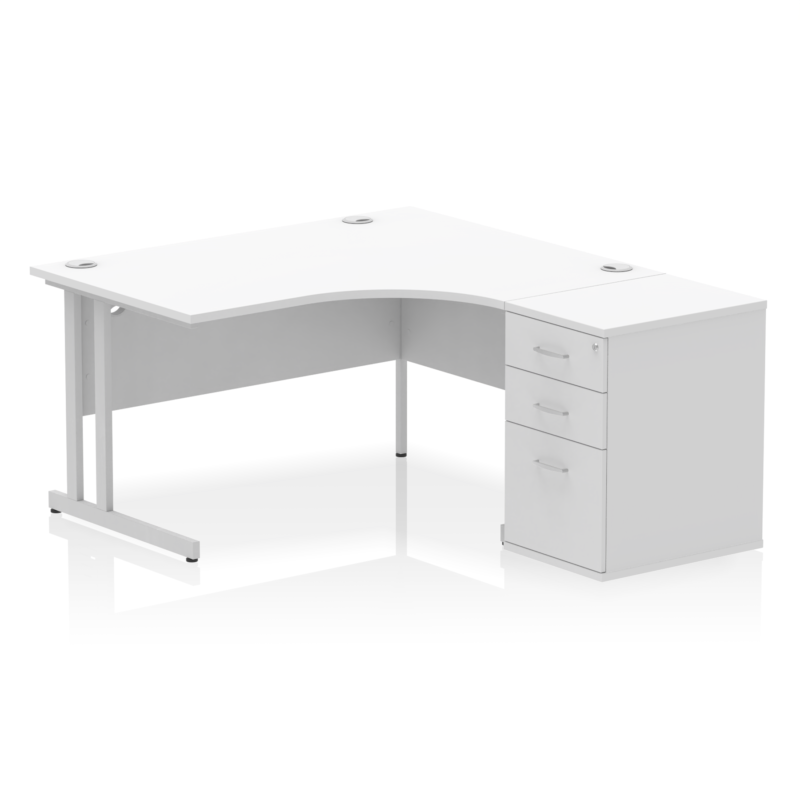 OE - Impulse 1400mm Cantilever Right Crescent Desk Workstation - Image 5