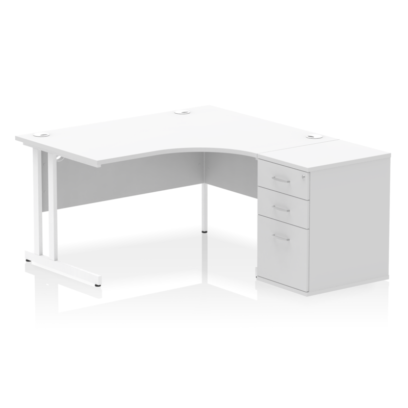 OE - Impulse 1400mm Cantilever Right Crescent Desk Workstation - Image 11