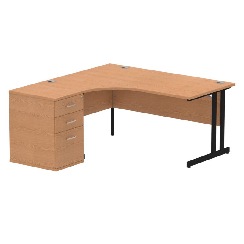 OE - Impulse 1600mm Cantilever Left Crescent Desk Workstation - Image 10