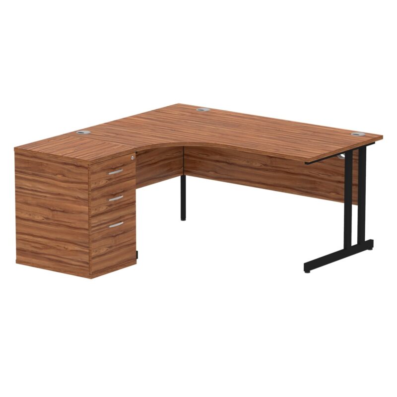 OE - Impulse 1600mm Cantilever Left Crescent Desk Workstation - Image 12