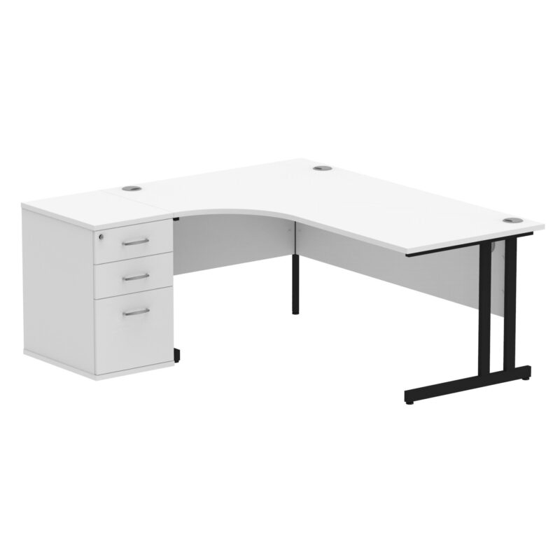OE - Impulse 1800mm Cantilever Left Crescent Desk Workstation - Image 11