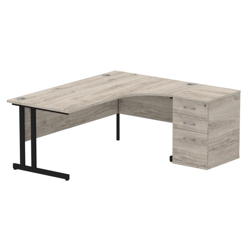 OE - Impulse 1800mm Cantilever Right Crescent Desk Workstation - Image 8