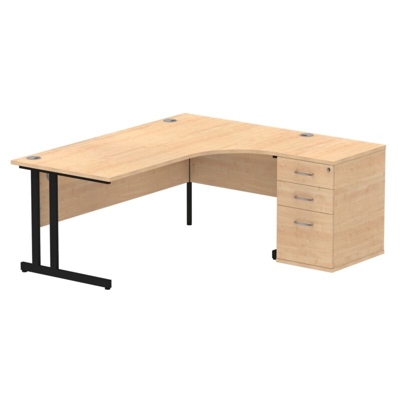OE - Impulse 1800mm Cantilever Right Crescent Desk Workstation - Image 9