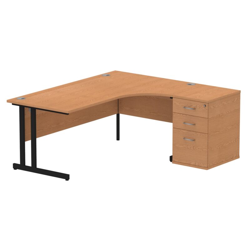 OE - Impulse 1800mm Cantilever Right Crescent Desk Workstation - Image 10