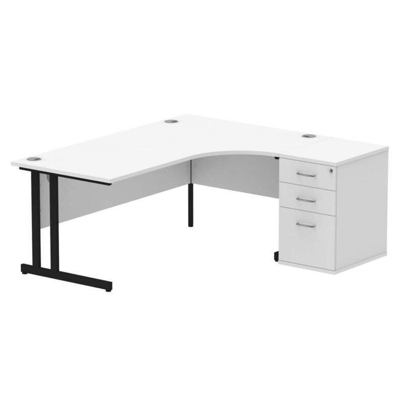 OE - Impulse 1800mm Cantilever Right Crescent Desk Workstation - Image 11