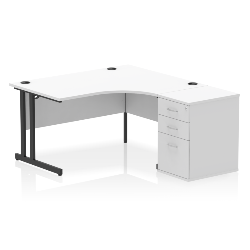 OE - Impulse 1400mm Cantilever Right Crescent Desk Workstation - Image 17