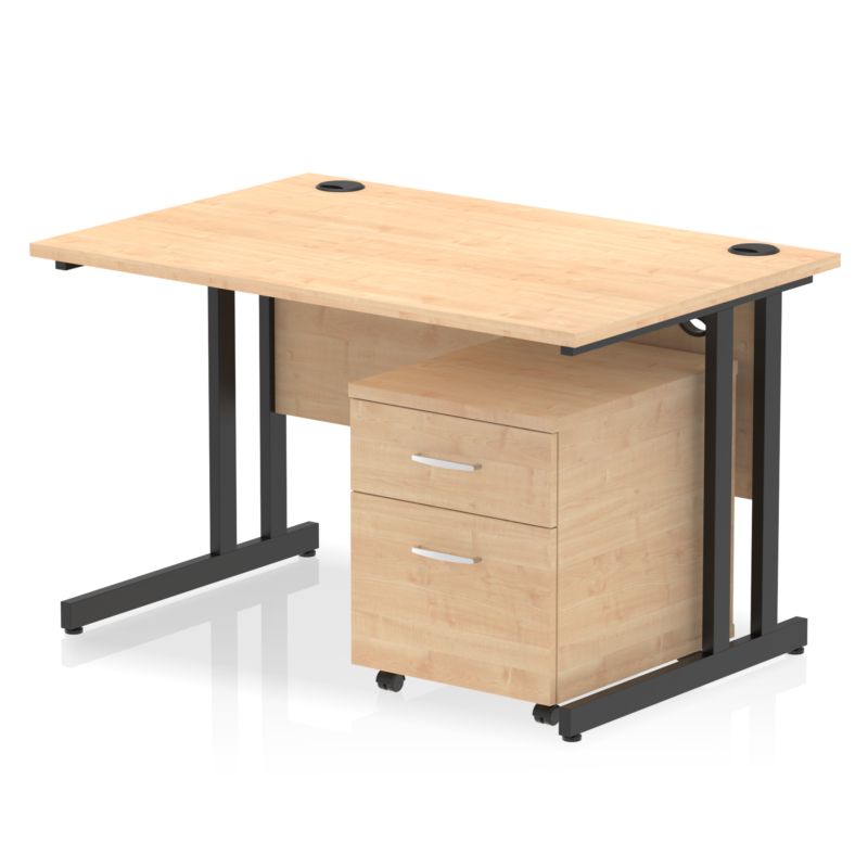 OE - Impulse 1200mm Cantilever Straight Desk With Mobile Pedestal - Image 18