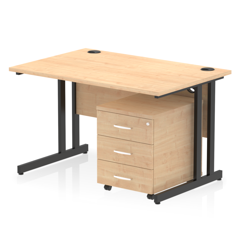 OE - Impulse 1200mm Cantilever Straight Desk With Mobile Pedestal - Image 24