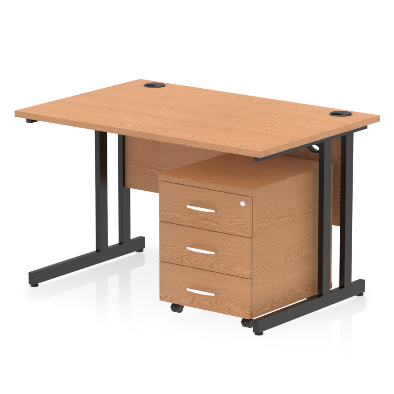 OE - Impulse 1200mm Cantilever Straight Desk With Mobile Pedestal - Image 25
