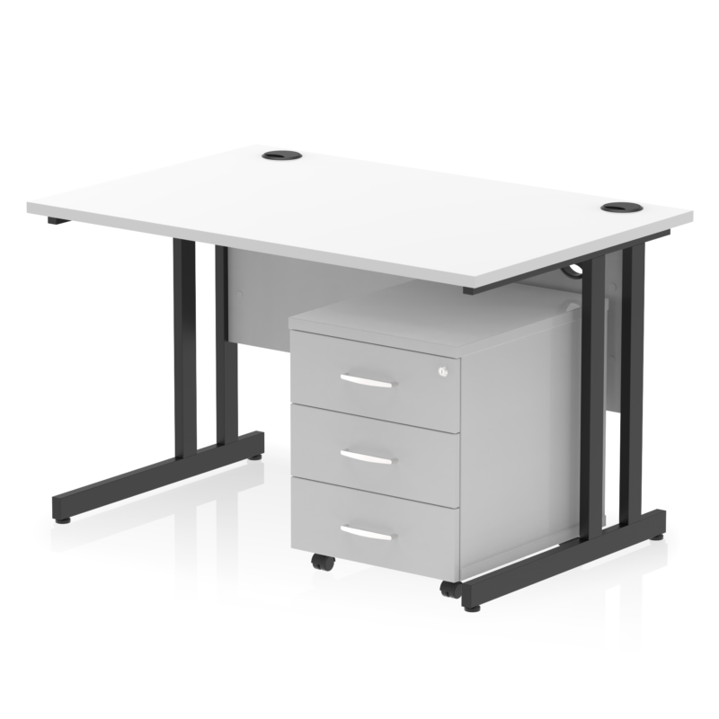 OE - Impulse 1200mm Cantilever Straight Desk With Mobile Pedestal - Image 26