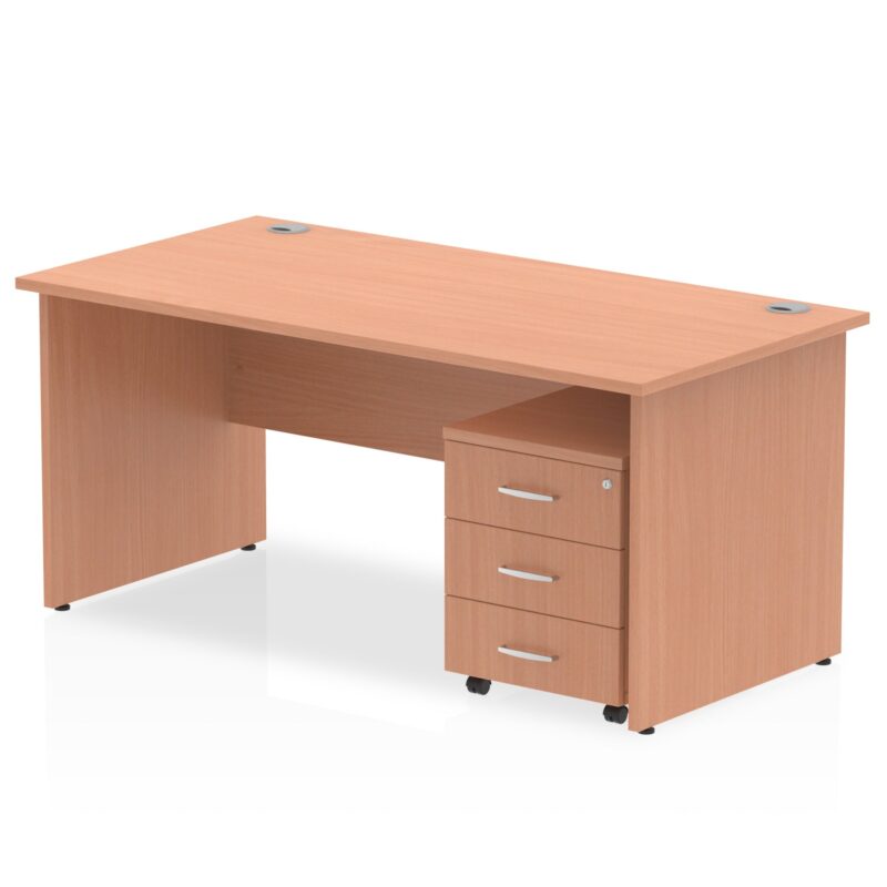 OE - Impulse Panel End Straight Desk With Mobile Pedestal - Image 30