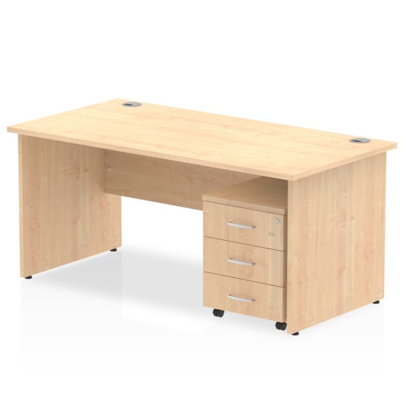 OE - Impulse Panel End Straight Desk With Mobile Pedestal - Image 43