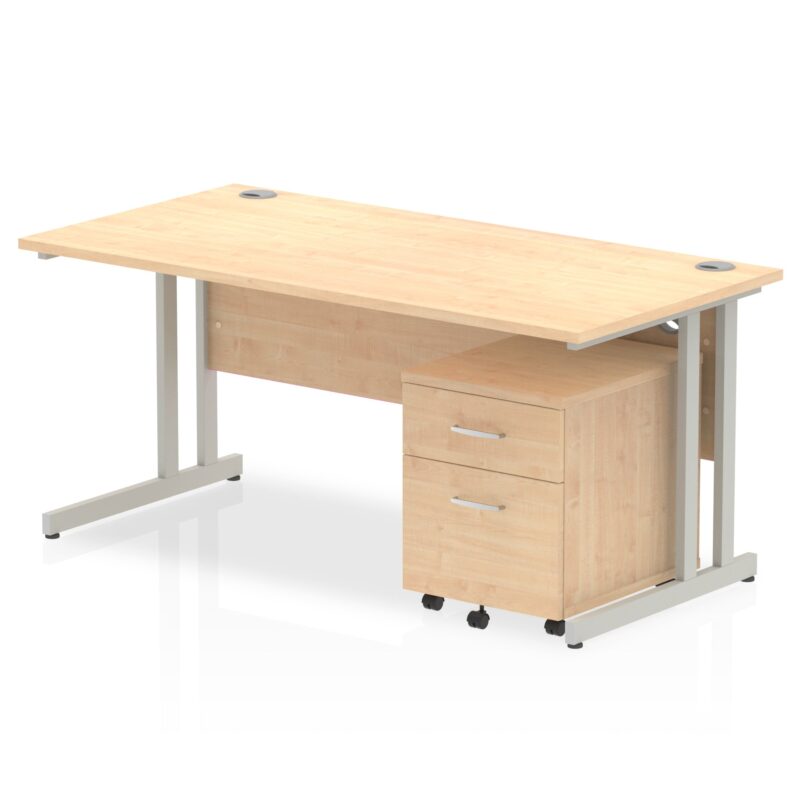 OE - Impulse 1600mm Cantilever Straight Desk With Mobile Pedestal - Image 17