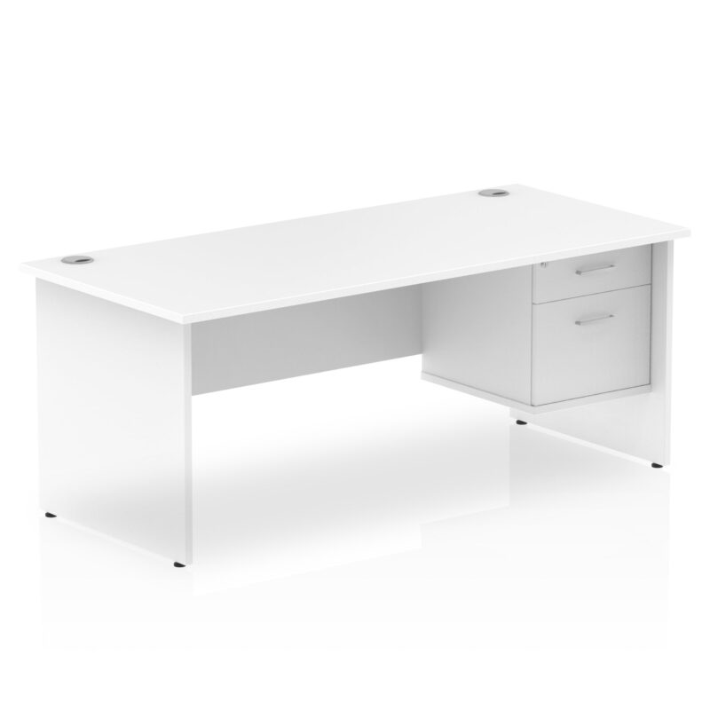 OE - Impulse 1800mm Panel End Straigh Desk With Single Fixed Pedestal - Image 7