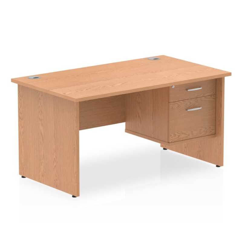 OE - Impulse 1400mm Panel End Straight Desk With Single Fixed Pedestal - Image 11