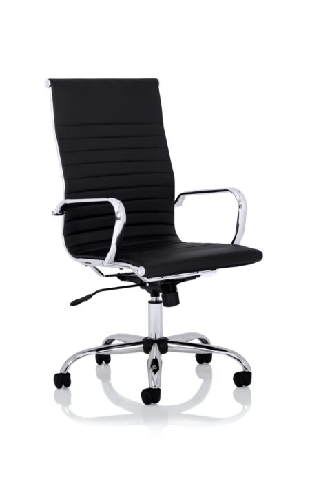 OE - Nola Black Leather Executive Office Chair with Arms