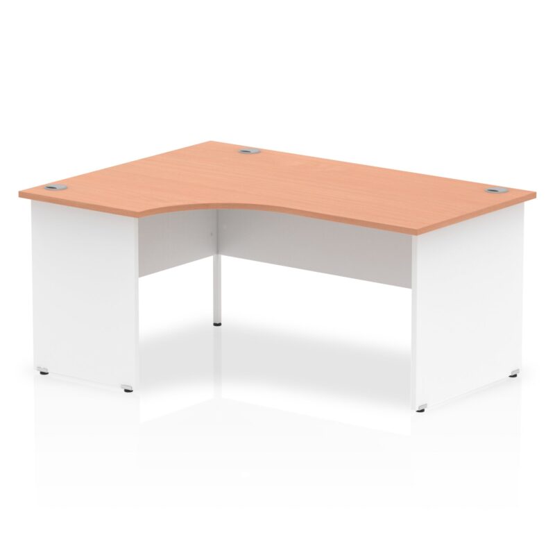 OE - Impulse 1600mm Left Crescent Desk Panel End Leg Two Tone - Image 2