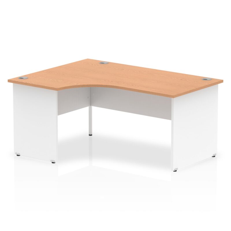 OE - Impulse 1600mm Left Crescent Desk Panel End Leg Two Tone - Image 3